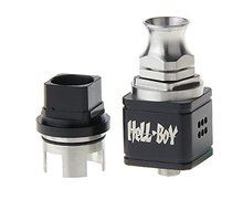 Hellboy Styled RDA Rebuildable Dripping w/ Wide Bore Top Cap - Stainless Steel N2