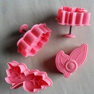 DUFUSTORE 4pcs Leaves Fondant Cake Sugarcraft Baking Cutters Decorating Mould Tool N2