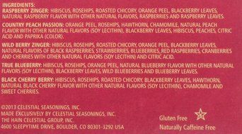 Celestial Seasonings Fruit Tea Sampler, 18 Count N2