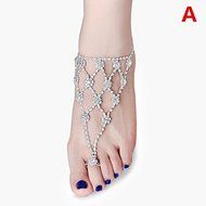 New Beach Fashion Multi Tassel Toe Ring Bracelet Chain Link Foot Jewelry Anklet