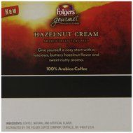 Folgers Gourmet Selections Hazelnut Cream Flavored Ground Coffee, K-cup Pods, 72 Count N5