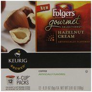 Folgers Gourmet Selections Hazelnut Cream Flavored Ground Coffee, K-cup Pods, 72 Count N6