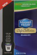 Maxwell House Caf&eacute; Collection Coffee, Decaf K-Cups, 5.57 oz - 18 Count N9