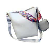 AutumnFall Women Shoulder Vintage Leather Female Bag Crossbody Shoulder Bags+Clutch Bag (Black)