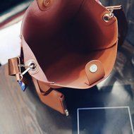 AutumnFall Women Shoulder Vintage Leather Female Bag Crossbody Shoulder Bags+Clutch Bag (Black) N2