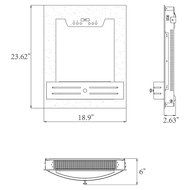 AKDY 19" Tempered Glass 1500W Wall Mount Touch Screen Timer 2 Setting LED Stone Rock Bedroom Electric Fireplace...