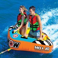 WOW World of Watersports, 16-1060, Mojo 1 or 2 Person Towable Tube, Front and Back Tow Points N3