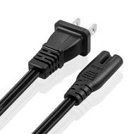 TNP Universal 2 Prong Power Cord (6 Feet) - NEMA 1-15P to IEC320 C7 Figure 8 Shotgun Connector AC Power Supply...