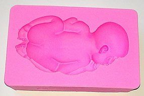 Design 559 Sleeping Baby Shape Silicone Mold,Sugar Mold, Chocolate Mold,Soap Mold, Cake Decoration Tool N3