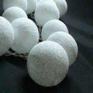 KAKA(TM) White Cotton Ball Led String Lights, Battery Operated Light Decorate Patio Outdoor Christmas Tree - White... N5