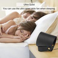 VH Ultra-Quiet USB Powered Portable Desk Fan, Touch Switch with Smart Sensor (Black) N2