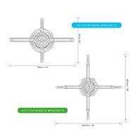 QualGear PRB-717-WHT Universal Ceiling Mount Projector Accessory N9