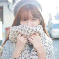 KAKA(TM) Women's Korean Artistic Stylish Winter Grid Knitting Wool Lovers Oversized Shawl Scarves N4
