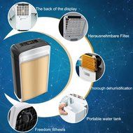 OULUN Mid-Sized Dehumidifier with Compressor Technology, 20 pint Whisper Quite White for 15-25 Square Meters Rooms N4