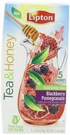 Lipton To Go Stix Iced Green Tea Mix, Tea and Honey, Blackberry Pomegranate, 10Count (Pack of 12) N18