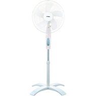 Optimus F-1760 16-Inch Wave Oscillating 3-Speed Stand Fan with Remote Control, White