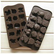 HuaYang Multi Patterns DIY Party Cake Cookie Chocolate Silicone Gel Mold Mould Baking Tray(1Pcs: Random Color) N5