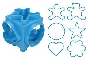 Southern Homewares 6-in-1 Cookie or Fondant All-in-1 Cutter, Blue N2