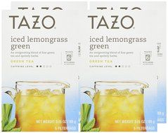 Tazo Iced Lemongrass Green Tea 6 Bags (Case of 4) 3.15oz each N2