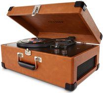 Crosley CR6249A-TA Keepsake Portable USB Turntable with Software for Ripping &amp; Editing Audio, Tan N3