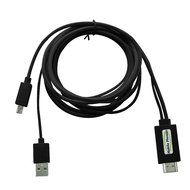 AnoKe@ MHL Kit Universal MHL Micro Usb 3.0 to Hdmi Cable 6.5 Feet / 2M Adapter 1080p Hdtv for S5, S4,S3,Note 4... N2