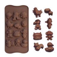 Cartoon Animal Shape Muffin Sweet Candy Jelly Fondant Cake Chocolate Mold Silicone Tool N2
