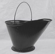 Standard Fireplace Hearth Ash Coal Bucket Carrier - BLACK N4