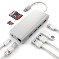Satechi Aluminum Multi-Port Adapter 4K HDMI (30Hz), Type-C Pass Through, Gigabit Ethernet, SD/Micro Card Reader...