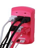Surge Protector, Electronics Charging Station, 6 Outlet 2 USB Port Wall Adapter with Safety Indicator Lights -... N7