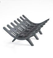 Large Cast Iron Deep-Bed Fireplace Grate