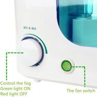 Yijiagou Air Humidifier Diffuser with Mute Bladeless Fan Air Purifier Air Conditioner (Red) N2