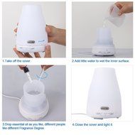 Aroma Essential Oil Diffuser, Noza Tec Cool Mist Air Humidifier Adjustable Mode,Waterless Auto Shut-off LED Light
