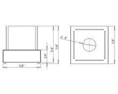 Ignis Ventless Bio Ethanol Fireplace Cube N3