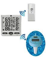 Ambient Weather WS-20 Wireless 8-Channel Floating Pool and Spa Thermometer with Outdoor Remote Thermometer