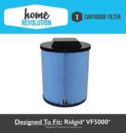Ridgid VF5000 Comparable 3 Layer High Efficiency Wet &amp; Dry Cartridge Filter, Home Revolution Brand Quality Replacement N2