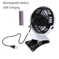 Black Color Clip on Fan with USB Rechargable Battery Portable Angle Adjustable Multi speed Fan for Baby Stroller...
