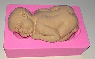 Design 559 Sleeping Baby Shape Silicone Mold,Sugar Mold, Chocolate Mold,Soap Mold, Cake Decoration Tool N5