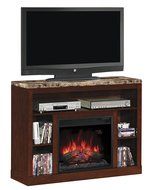 ClassicFlame 23MM1824-X445 Adams TV Stand for TVs up to 50&quot;, Coffee Black (Electric Fireplace Insert sold separately)