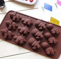 12-hole 4 Style Dinosaur Moulds Cake Mold Silicone Soap Mold Bakeware Mold (1piece)