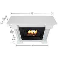 Real Flame Verona Ventless Gel Fireplace White N10