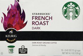 Starbucks French Roast Dark, K-Cup for Keurig Brewers, Dark Roast Coffee, 54 Count N2