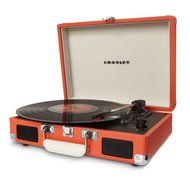 Crosley CR8005A-OR Cruiser Portable Turntable (Orange) With Crosley NP1 Replacement Needle,Cleaning Pen,Dust Blower... N3
