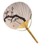 Japanese Style Beautiful Hand Held Fan Wood Handle Hand Fan, No.9