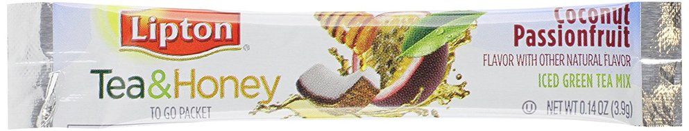 Lipton To Go Stix Iced Green Tea Mix, Tea and Honey, Blackberry Pomegranate, 10Count (Pack of 12) N30
