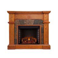 Avery 45 in. Convertible Electric Oak Indoor Portable Fireplace Heater, Wall Mounted or Cornered N5