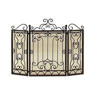 Unique Black Design Bronze Three Panel Fireplace Screen Give Your Home The Perfect Finishing Touch Provide Your... N2