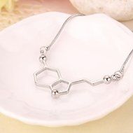 1Pc MOLECULE CHARM NECKLACE Biochemistry Biochem Pendant Serotonin