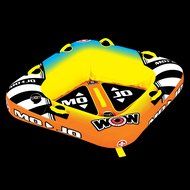 WOW World of Watersports, 16-1060, Mojo 1 or 2 Person Towable Tube, Front and Back Tow Points N7