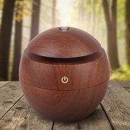 Vintage USB Essential Oil Aroma Diffuser Ultrasonic Humidifier Air Purifier Mist Atomizer - Brown Wooden Grain... N14