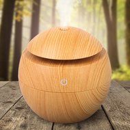 Vintage USB Essential Oil Aroma Diffuser Ultrasonic Humidifier Air Purifier Mist Atomizer - Brown Wooden Grain... N19